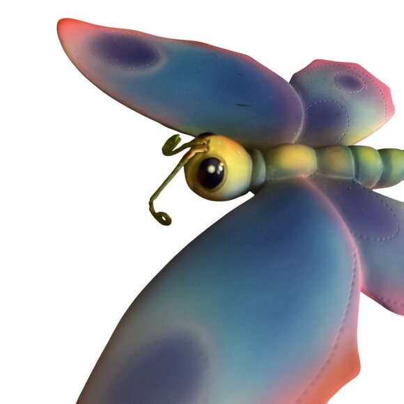 Colorful Metal Ceramic Butterfly & Dragonfly Wall Decor Set Wall Hanging - Picture 5 of 16